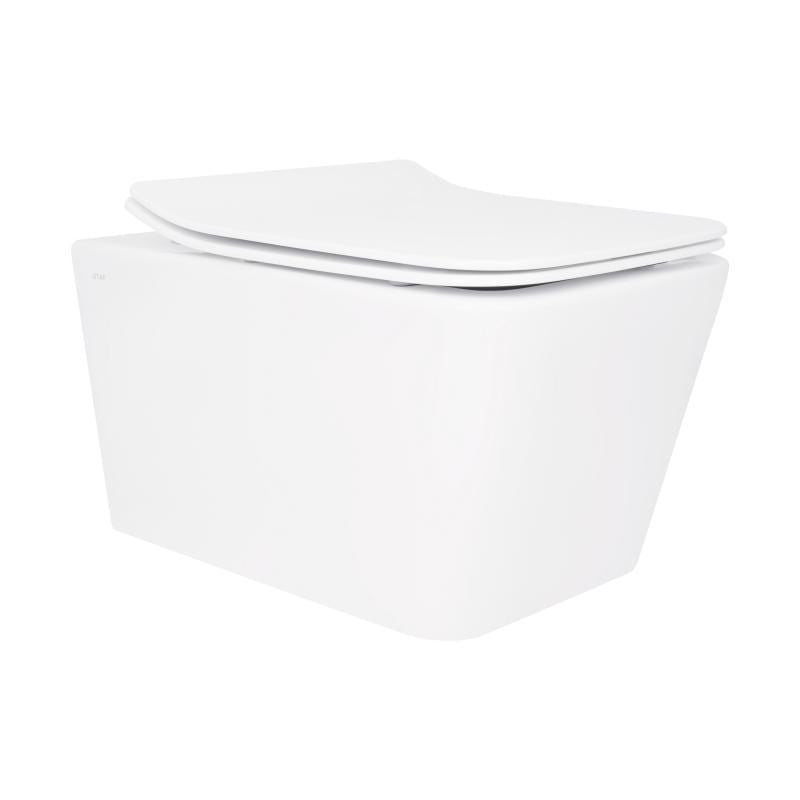 Унитаз подвесной Qtap Crow безобедочный с сиденьем Soft-close QT05335170W (2622383667)