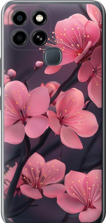 Чехол на Infinix Smart 6 Пурпурная сакура (6075u-2758-42517)