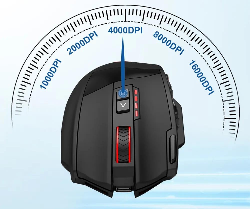 Миша E-YOOSO X33 бездротова ігрова з акумулятором та підсвічуванням 2,4 gHz Black - фото 4