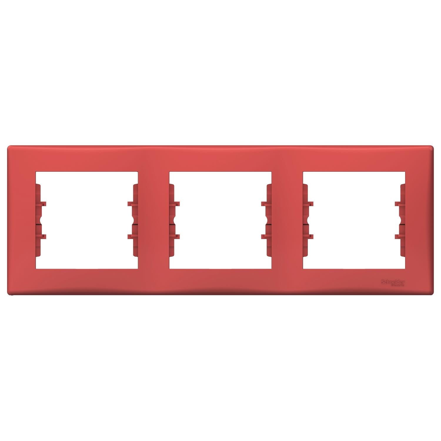 Рамка для розетки Schneider Electric SDN5800541 3-я Красный (81865)