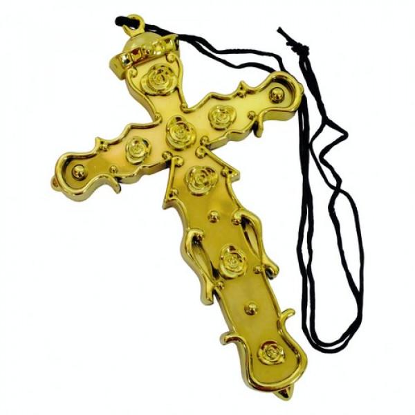 Декор на Хэллоуин Seta Крест золотистый (17-445)