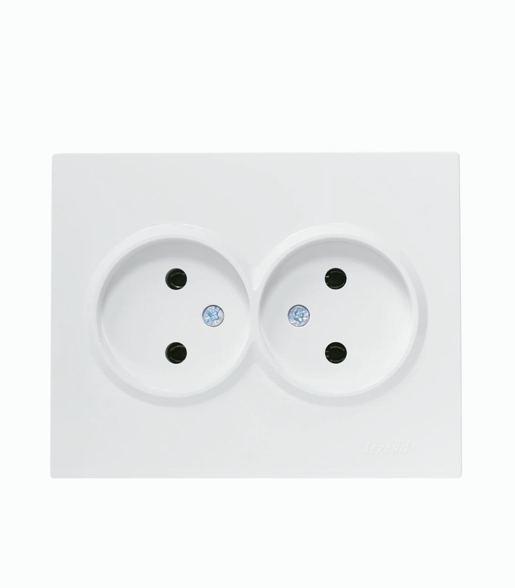 Розетка двойная Lezard Vesna Белый