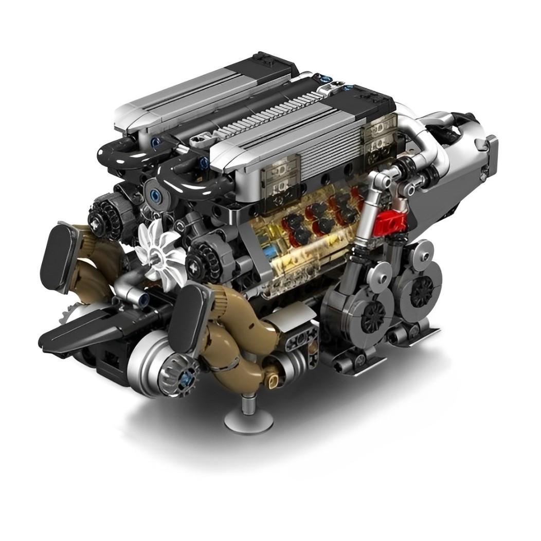 Конструктор детский Mould King TECHNIC Двигатель W16 для мальчика шестицилиндровый 952 дет. (22773722)