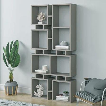 Стеллаж кухонный из дерева Шелдон Маренго (СТА-016919)