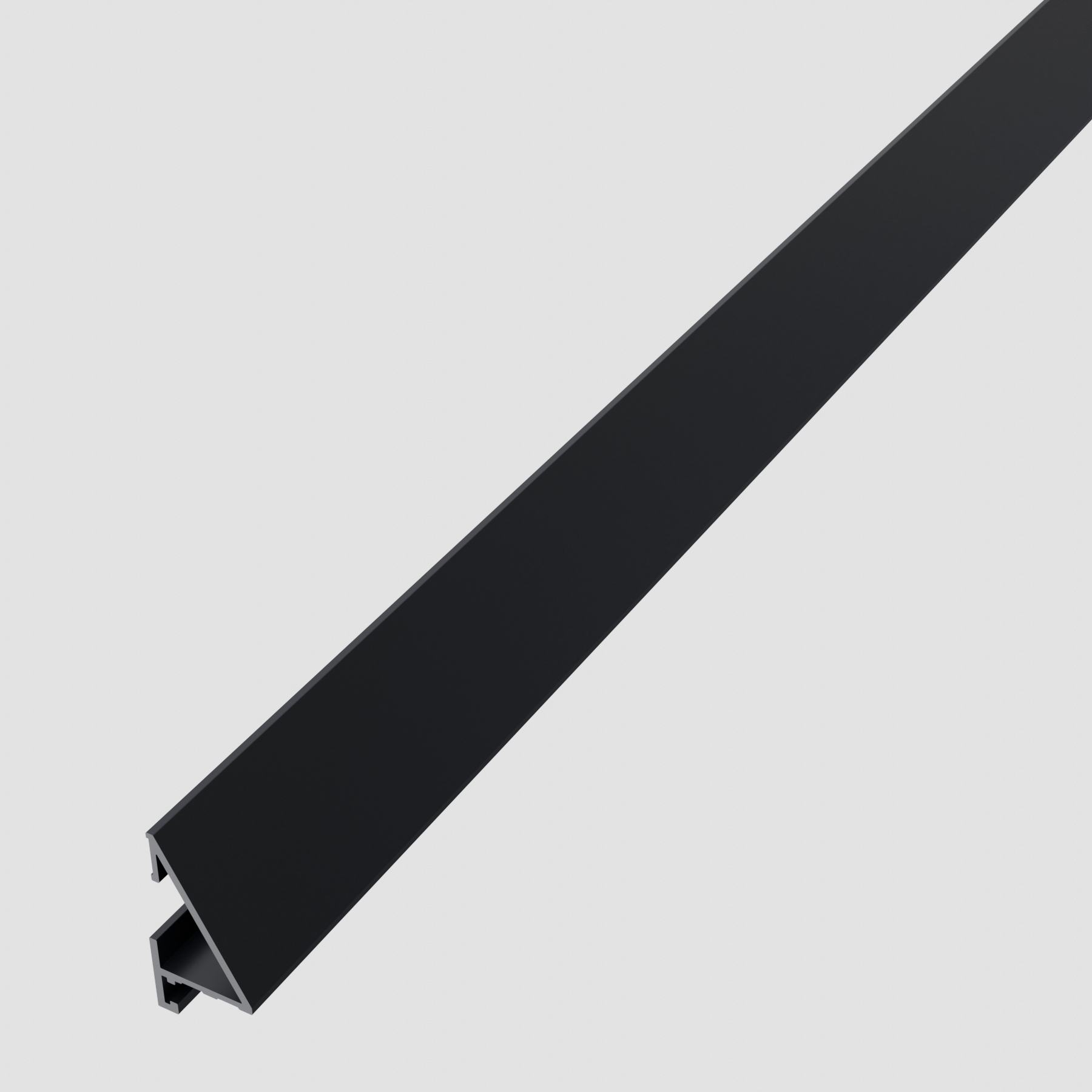 Микроплинтус алюминиевый Thinline SVM-302B 25x2600 мм Черный (25469538) - фото 5