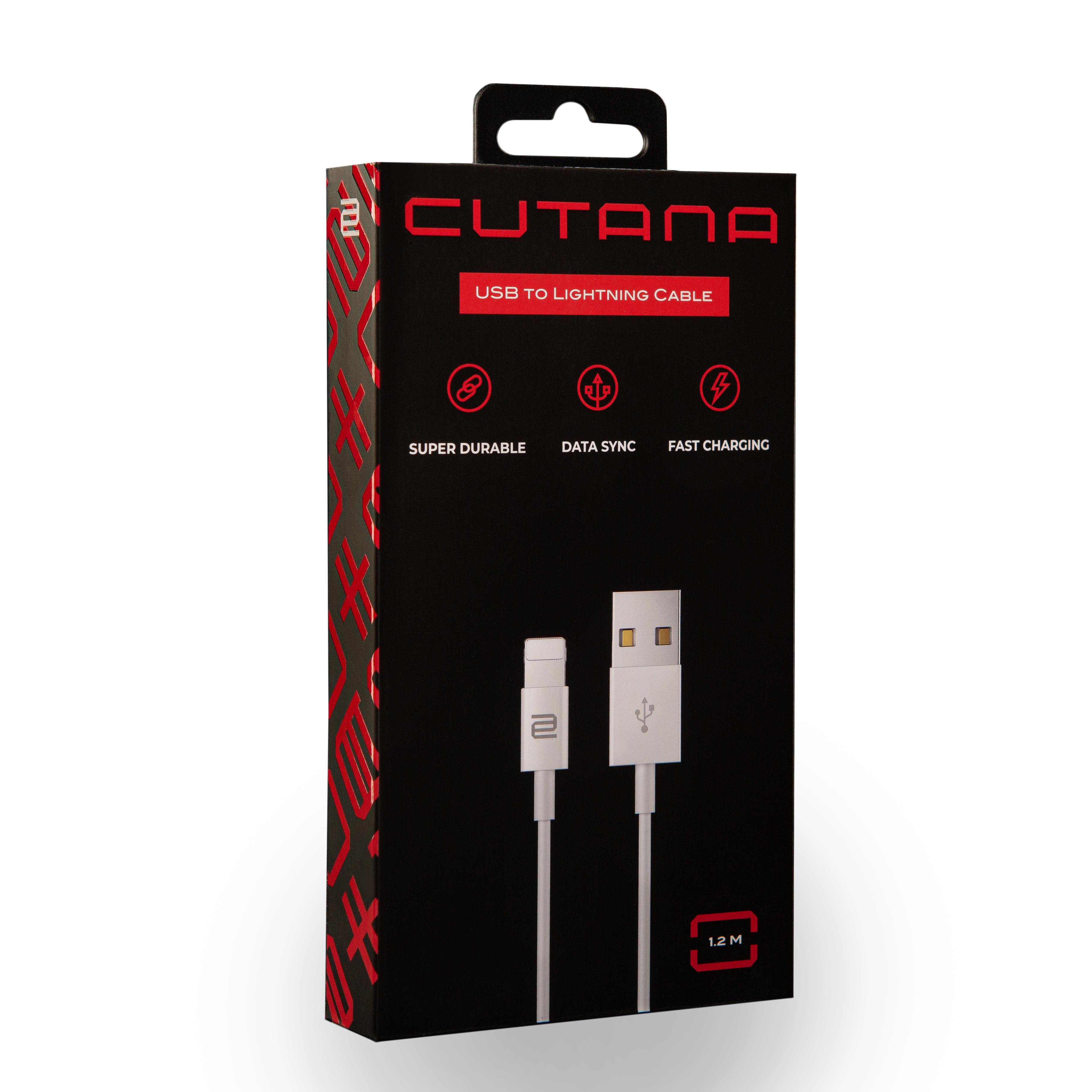 Кабель для зарядки мобільного телефона/планшета Cutana USB-Lightning 1,2 м Білий - фото 4