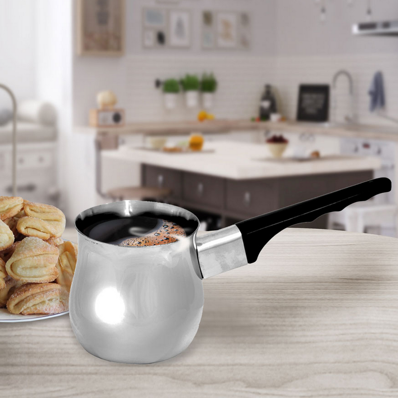 Турка из нержавеющей стали Maestro 300 мл (MR-1661-3) - фото 4 Турка из нержавеющей стали Maestro 300 мл (MR-1661-3) - фото 4