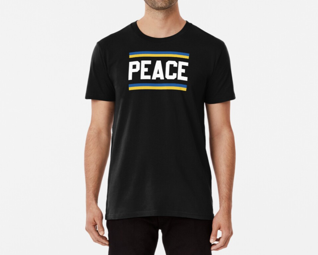 Футболка мужская патриотическая Stedman с принтом Peace Ukraine L Черный (22844153)