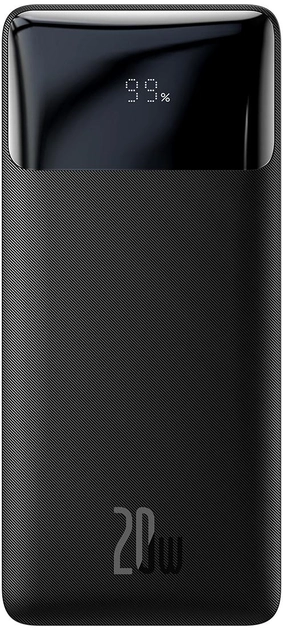 Повербанк Baseus Bipow Digital Display 20000 mAh 20W 3A с поддержкой быстрой зарядки 3A 2USB/1Type-C QC Black (11522583) - фото 2