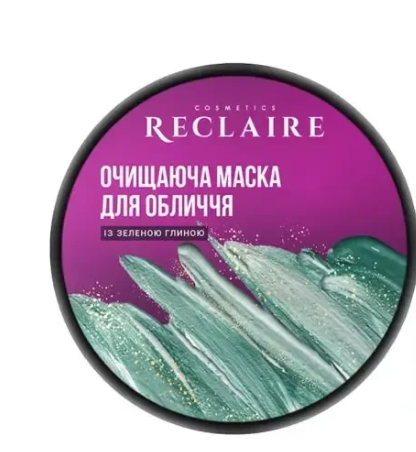 Маска для обличчя очищуюча Reclaire з зеленою глиною 200 мл (34684986)