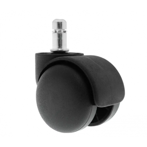 Мебельный ролик пластиковый Sigma со штифтом М8 без резьбы d 50 мм Черный (713139)