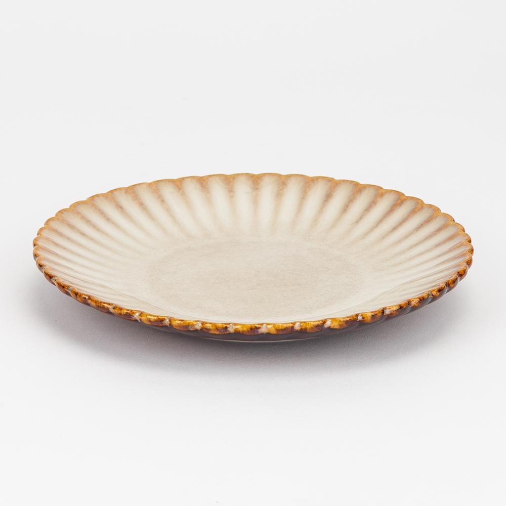 Тарелка десертная керамическая Элеганс 20 см Коричневый (1931105)