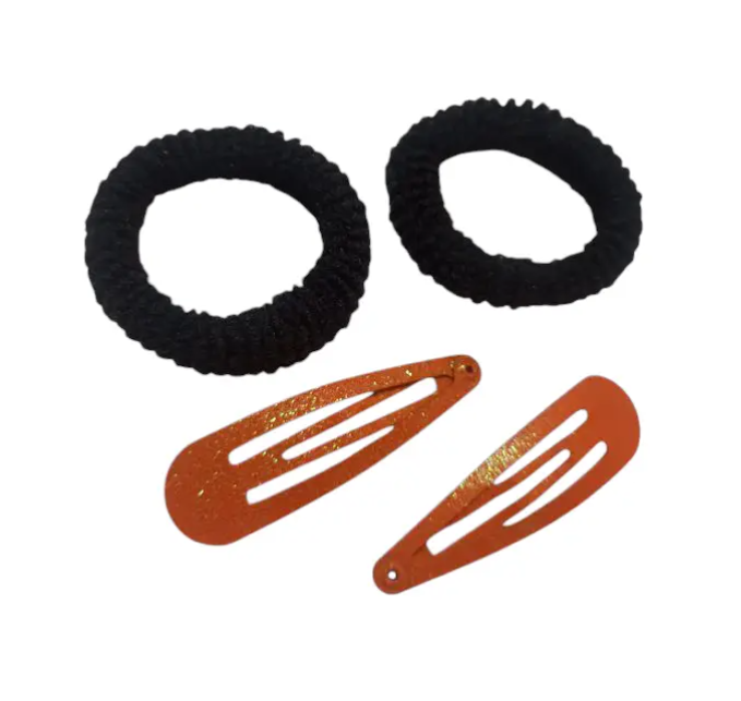 Заколки на Хелловін з резинками One size Чорно-помаранчевий (703116) Заколки на Хелловін з резинками One size Чорно-помаранчевий (703116)