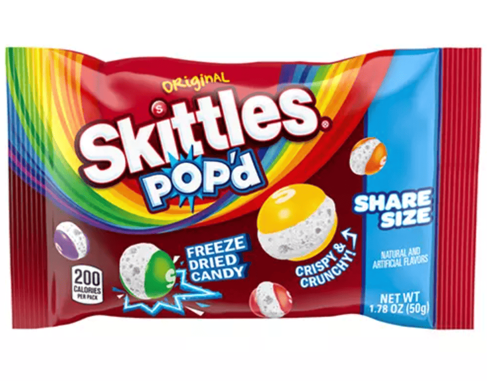 Конфеты Skittles Pop'd Original Freeze Dried Candy 50 г (3114574714)