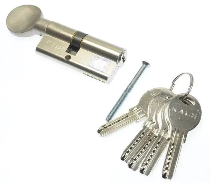 Цилиндр 164SMC никель с вертушкой 100 мм 5 ключей (1-30084)