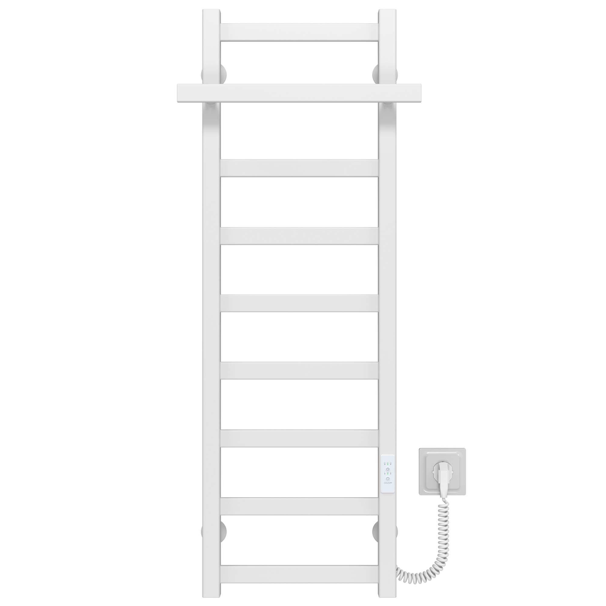Полотенцесушитель электрический Deffi Nicolе П9 WD04 нержавеющая сталь 400х1000 мм Белый (A.NI.100.40.9.EWR4)