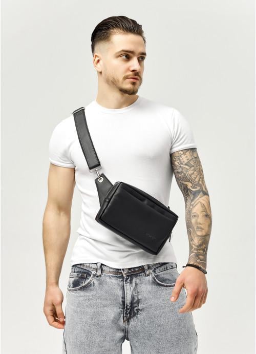 Сумка мужская экокожа водостойкая Черный (2618898452) - фото 4 Сумка мужская экокожа водостойкая Черный (2618898452) - фото 4