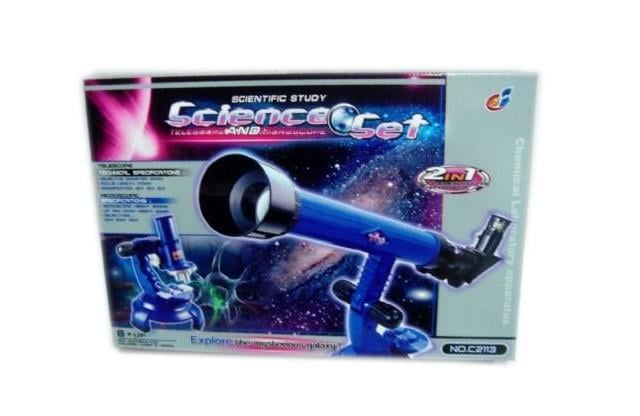 Дитячий набір Huada Toys C2113 2в1 телескоп і мікроскоп
