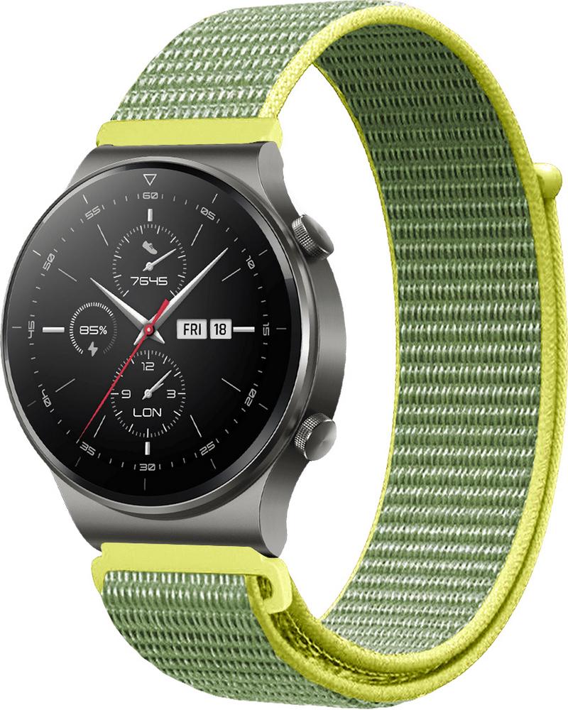 Ремінець нейлоновий Sport Loop для Huawei Watch GT 2 Pro Gray/Yellow (28260-63)