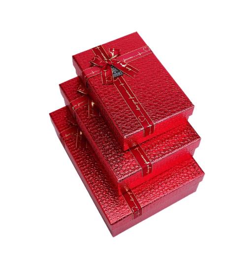 Набор подарочных коробок Stenson R33269R Beautiful 23х16х10/21х14х8/19х12х7 см 3 шт. Red (606738)