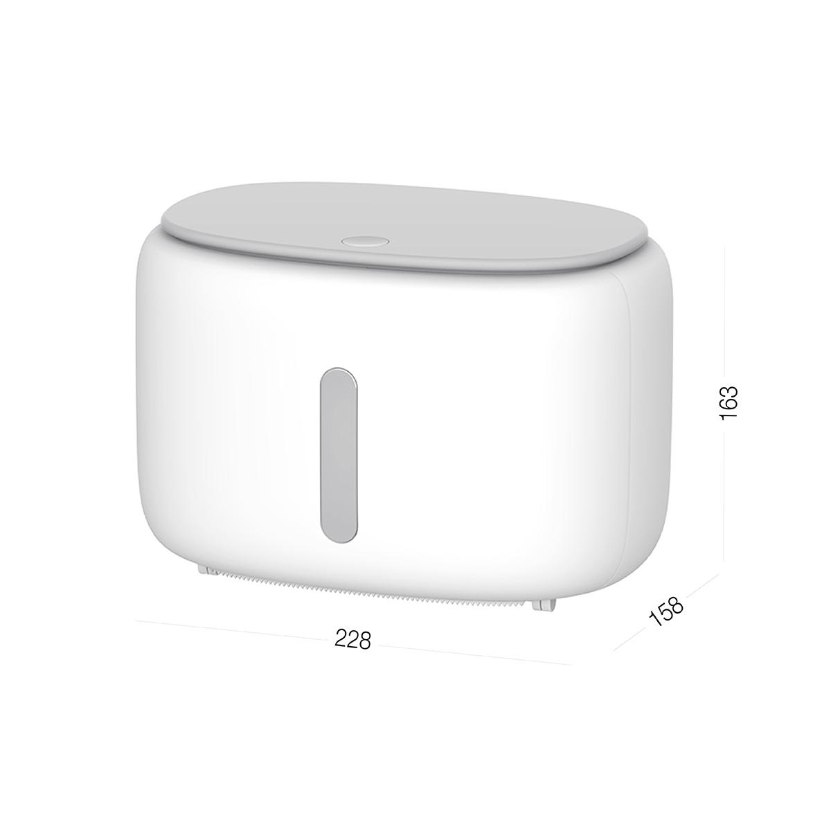 Держатель для туалетной бумаги MVM BP-43 white/gray с крышкой Серый (224809) - фото 2