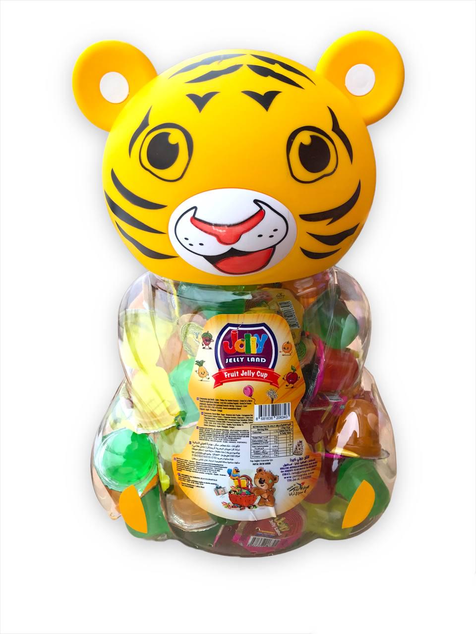 Желе фруктовое в банке-копилка Fruit Jelly Тигр 100 шт. Желтый (00000005291)