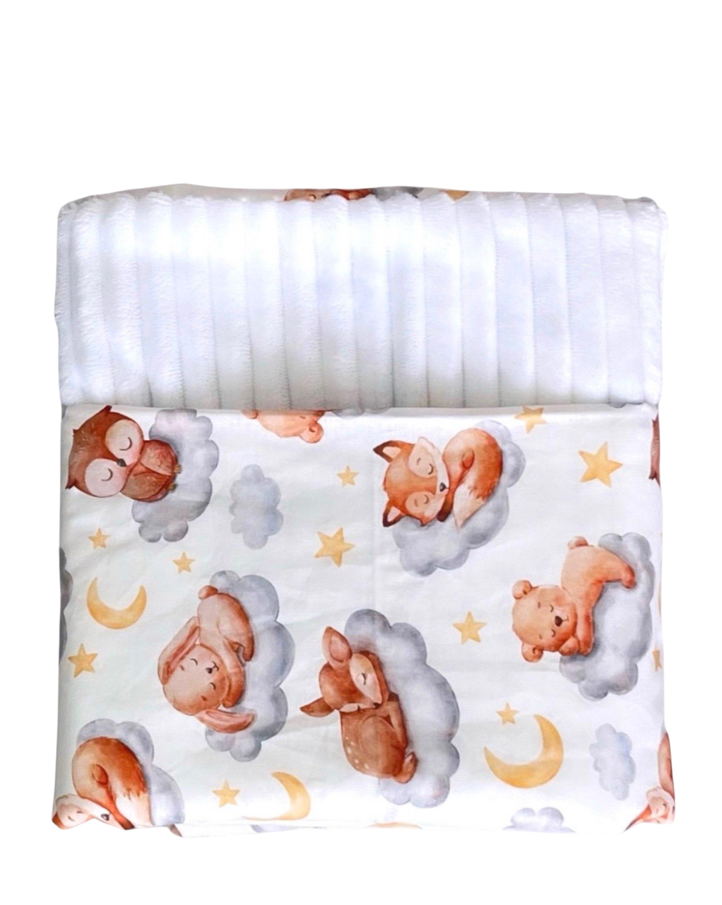 Плед Mommy Bag №25 Спящие зверьки 100х80 см Белый (142966) Плед Mommy Bag №25 Спящие зверьки 100х80 см Белый (142966)