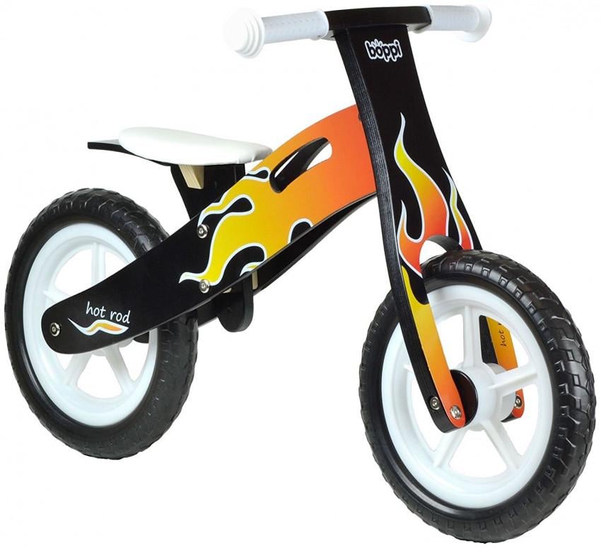 Дитячий беговел дерев'яний двоколісний Чорний 2-5 років (22361)