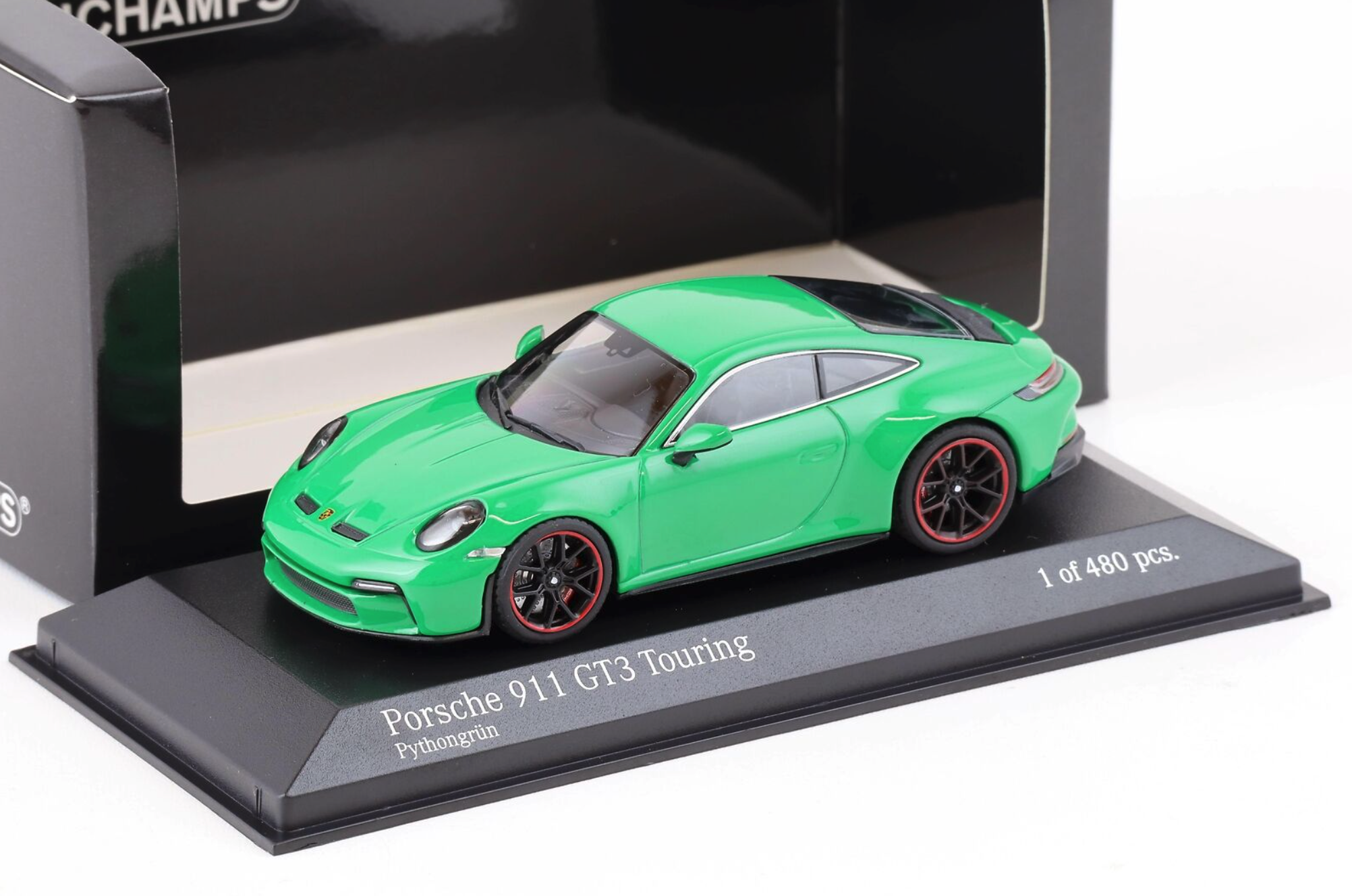Porsche 911 (992) GT3 Touring Python Green 1:43 410069602 MINICHAMPS diecast model car / scale