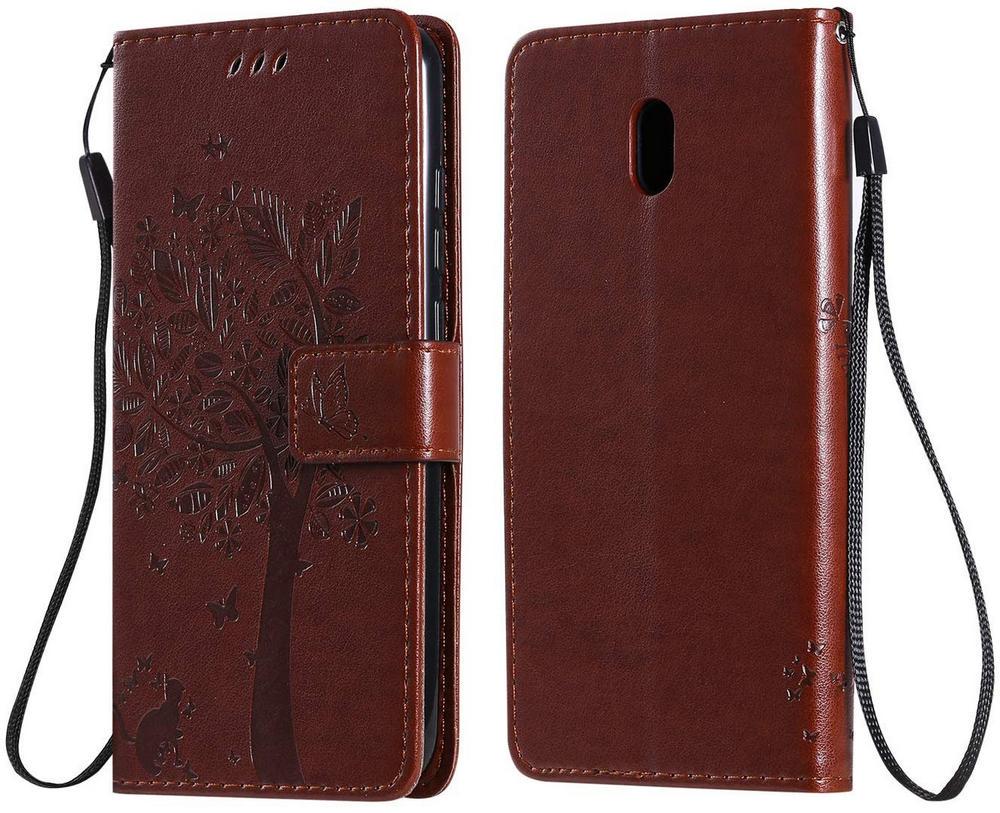 Чехол для Xiaomi Redmi 8 (рисунок кот и дерево) Brown (10608-30)
