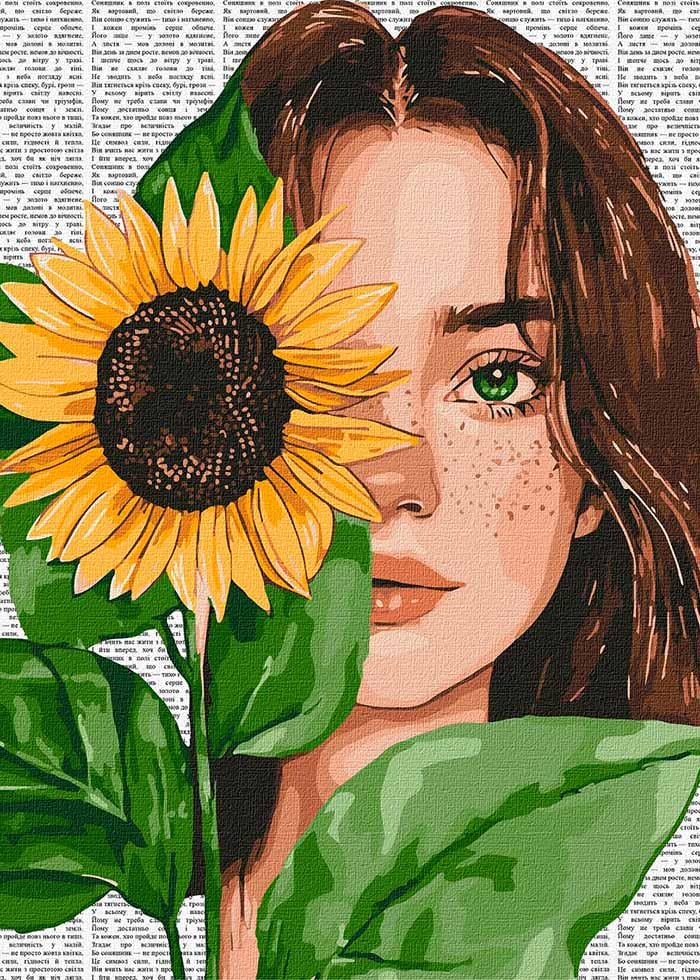 Картина по номерах Ideyka Барвиста поезія Соняшник 40х50 см (KHO8632)