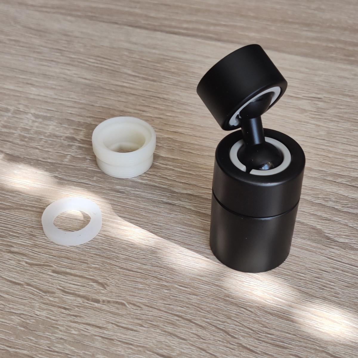 Поворотний аератор на кухонний кран 2 режими Lanfey CH-030 Чорний (2404) - фото 8