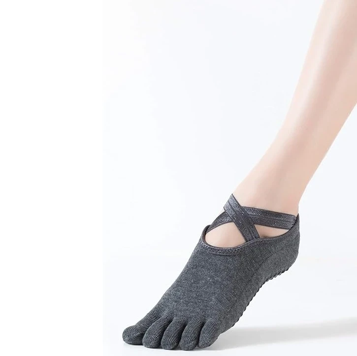 Шкарпетки Meikan для йоги/пілатесу/фітнесу/танців не ковзають з пальцями р. 34-39 Сірий (134855) - фото 3 Шкарпетки Meikan для йоги/пілатесу/фітнесу/танців не ковзають з пальцями р. 34-39 Сірий (134855) - фото 3