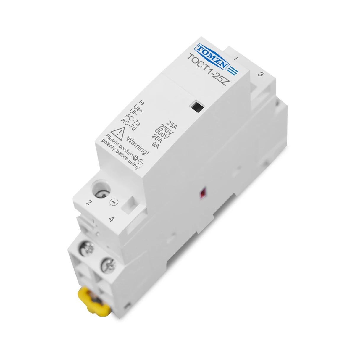 Контактор модульный TOMZN TOCT1-25Z 2P 25 А 2NO 12 V DC (TOCT1-25Z-DC-12V-2NO) - фото 4
