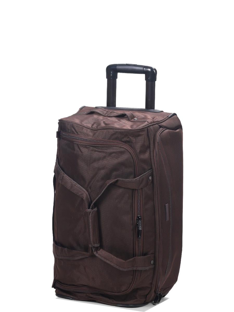 Дорожная сумка на колесах Snowball средняя M 65х32х30 см 60 л 2,6 кг Коричневый (371-62)