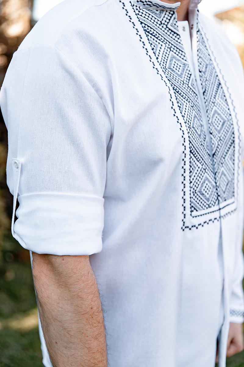 Вышиванка мужская из натуральной ткани на кнопках L (1830342226) - фото 3