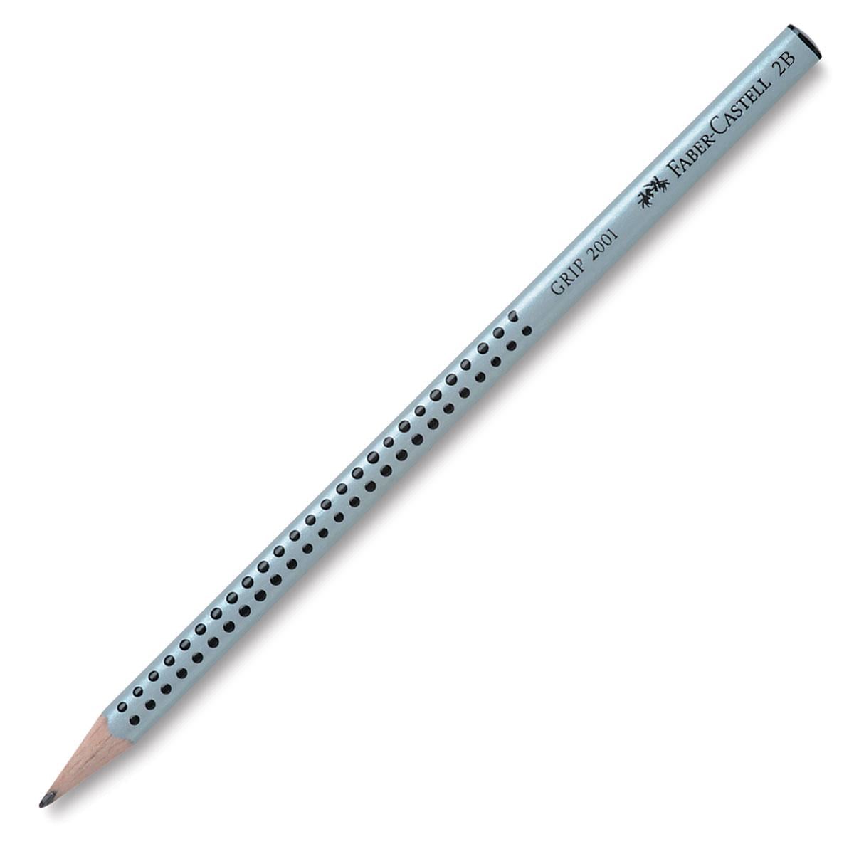 Карандаш чернографитный Faber-Castell GRIP 2001 2B Серый (117002) Карандаш чернографитный Faber-Castell GRIP 2001 2B Серый (117002)