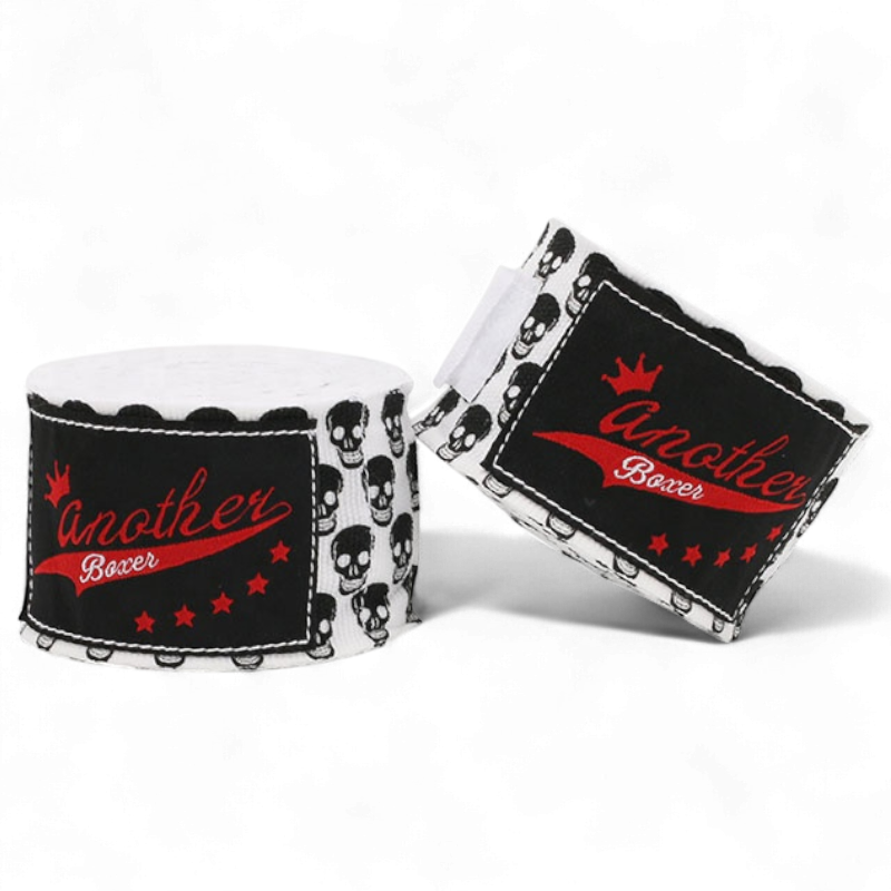 Бинты боксерские Another Boxer с принтом Череп 5 м Белый - фото 1 Бинты боксерские Another Boxer с принтом Череп 5 м Белый - фото 1