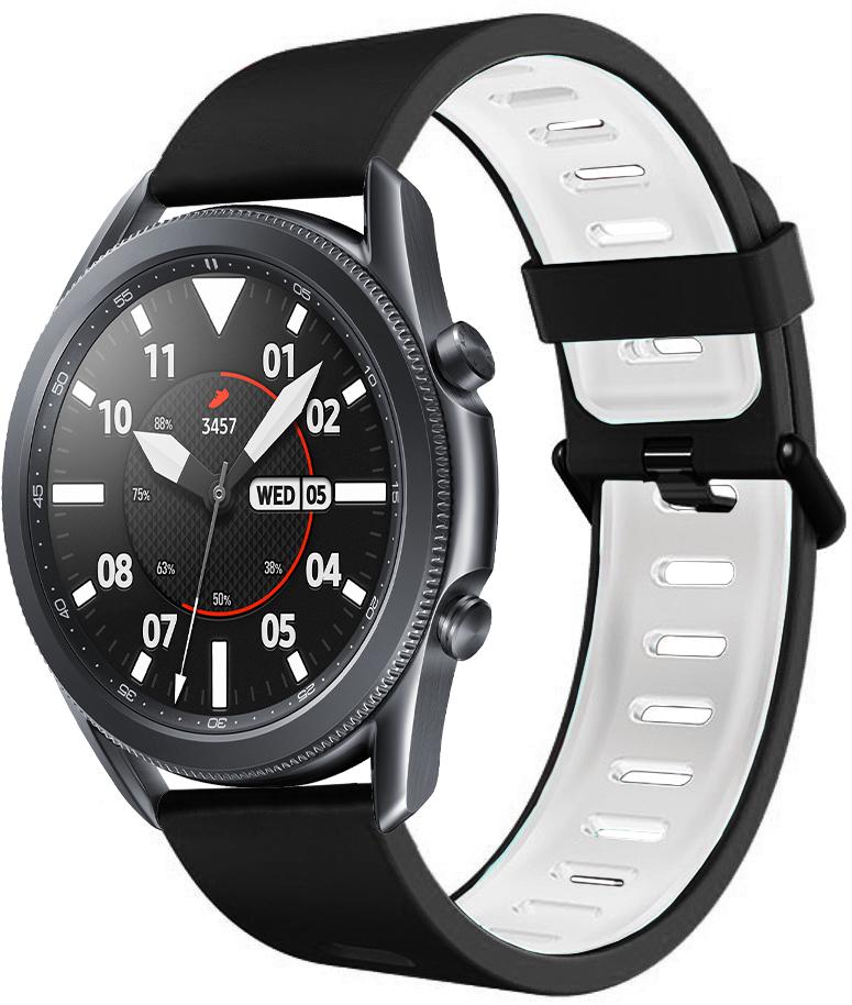Ремешок Traf для Galaxy Watch 3 45 мм Black/White (20420) - фото 1