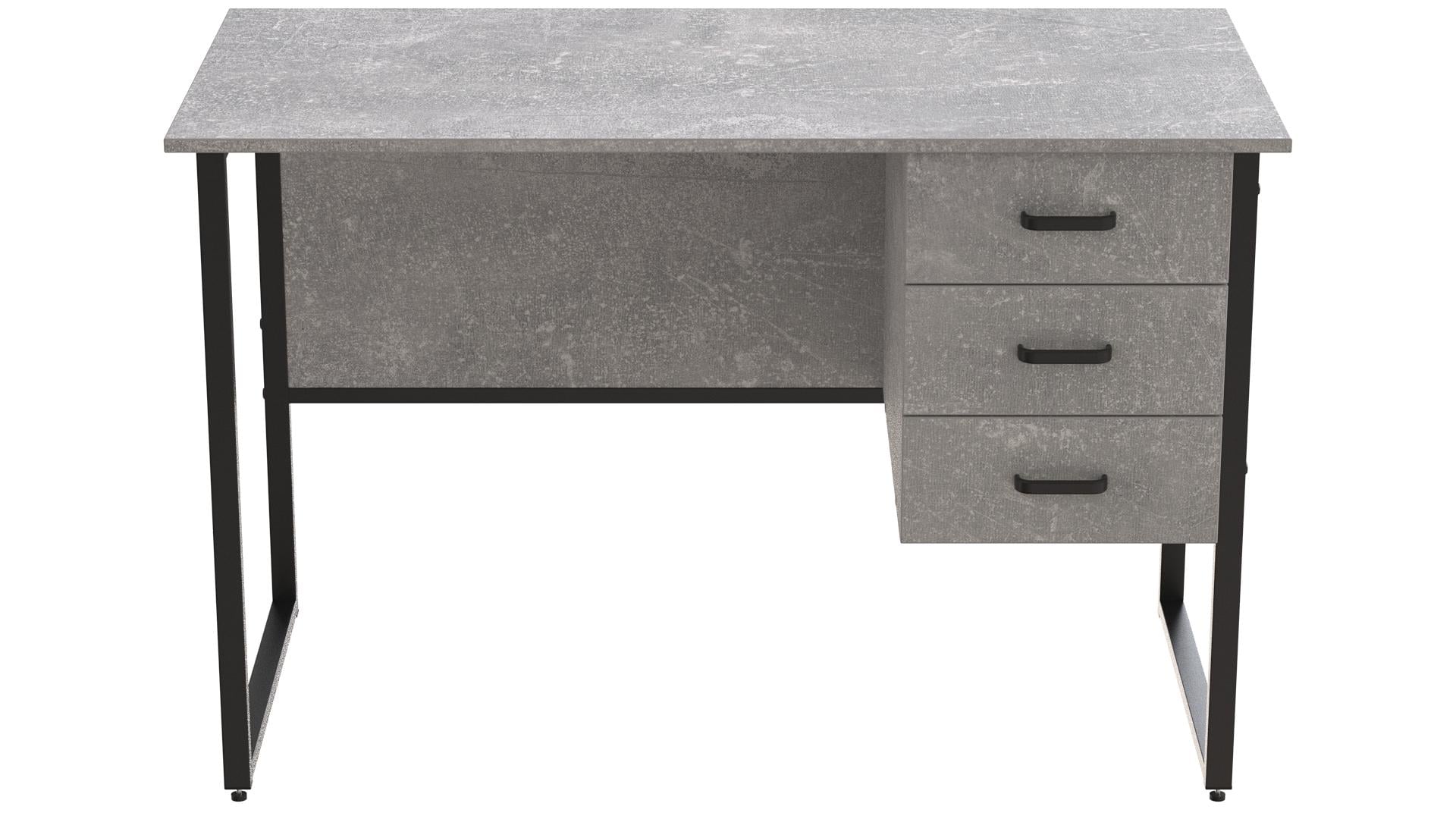 Стіл комп'ютерний Ferrum-decor Гаррі ДСП 32 мм 75x120x60 см Чорний/Бетон (FRD-107308) Стіл комп'ютерний Ferrum-decor Гаррі ДСП 32 мм 75x120x60 см Чорний/Бетон (FRD-107308)