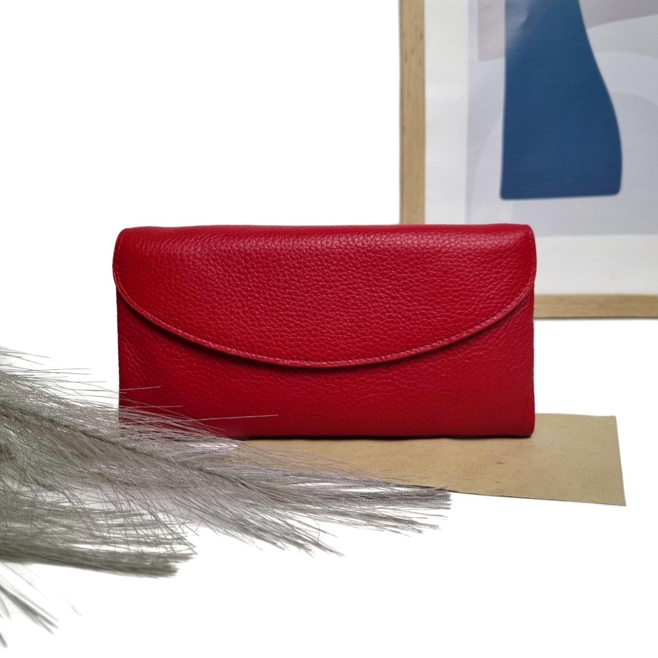 Гаманець гарний жіночий шкіряний Helen Verde Червоний (8826 red/black)