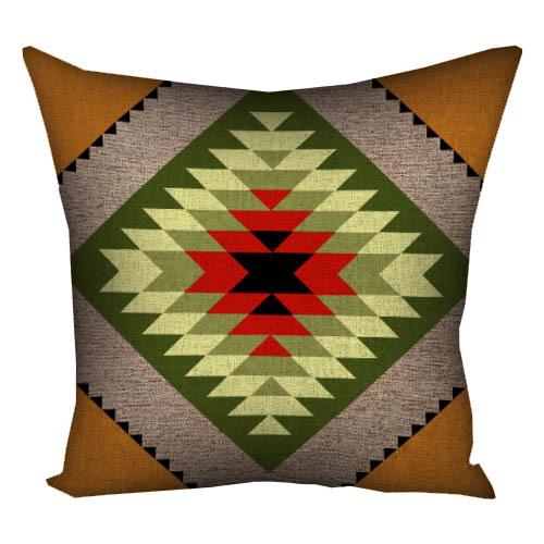Подушка с принтом Presentville Этно геометрия 40x40 см Разноцветный (4P_FOL042)