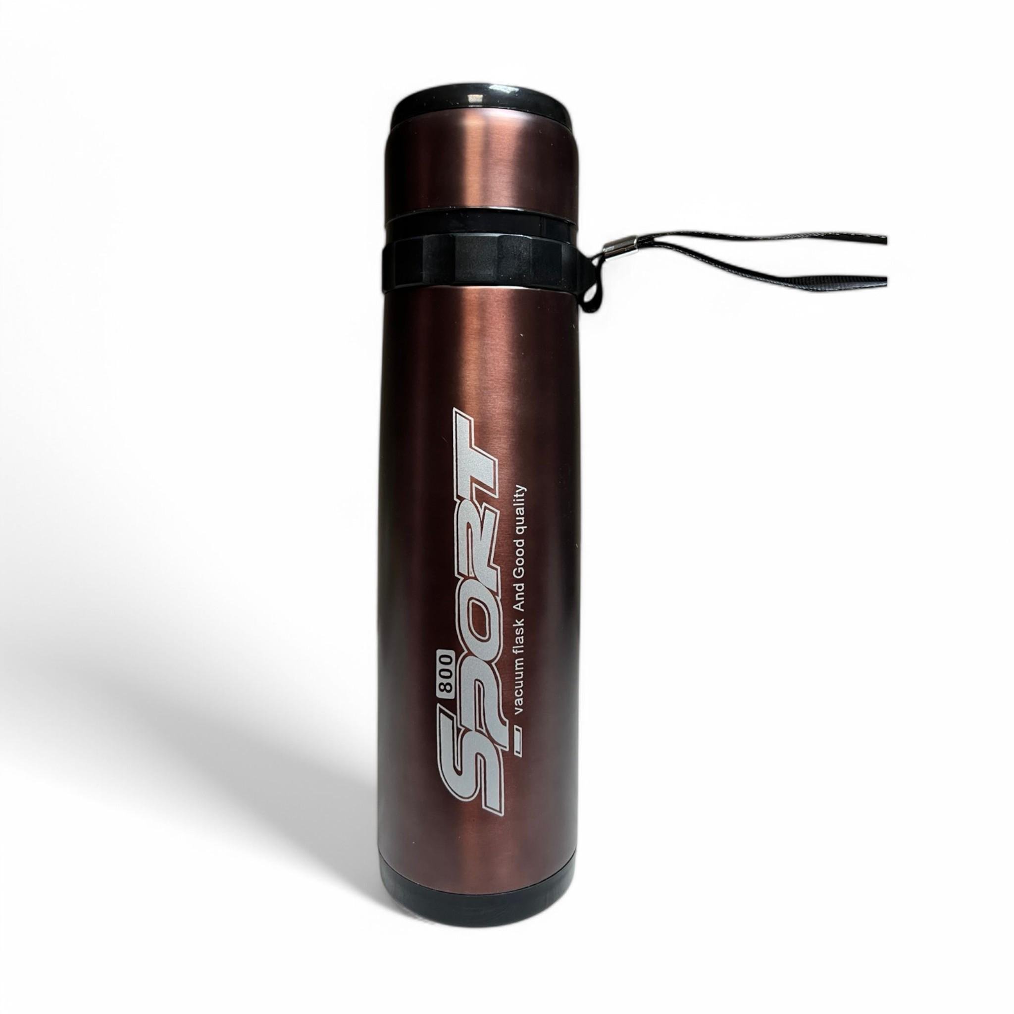 Термос спортивный UKC T67 с поилкой нержавеющая сталь 800 мл Choco (Т_Т67Choco)