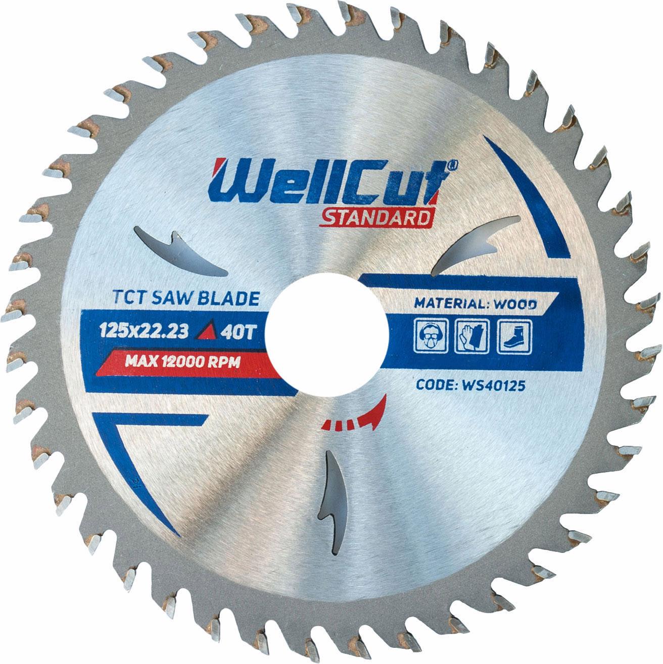 Диск пиляльний WellCut Standard 125x22,23 мм 40 зубів (23459)