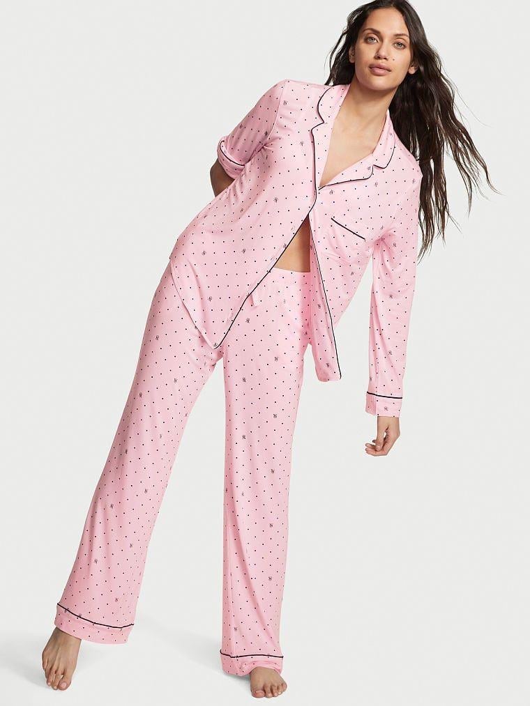 Пижама Victoria's Secret modal long pj set L Розовый (2229610869)