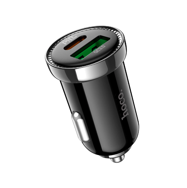 Зарядное устройство автомобильное Hoco Z44 Leading PD20W/QC3.0 Black
