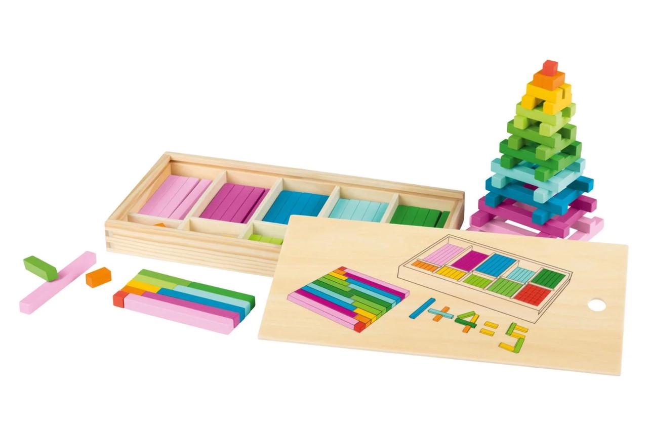 Палочки счетные деревянные Playtive Монтессори для обучения счету 151 эл. (2829444205)