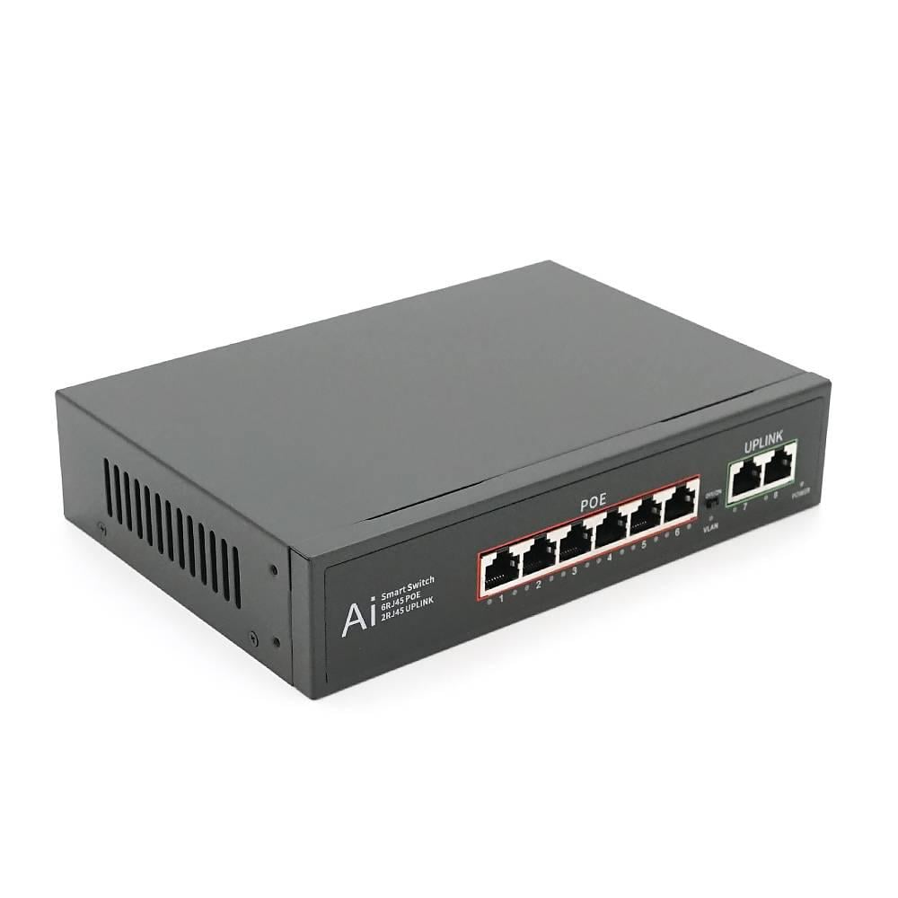 Комутатор POE гігабітний Merlion 6 10/100/1000 з блоком живлення 52V 2,3A (39357) Комутатор POE гігабітний Merlion 6 10/100/1000 з блоком живлення 52V 2,3A (39357)