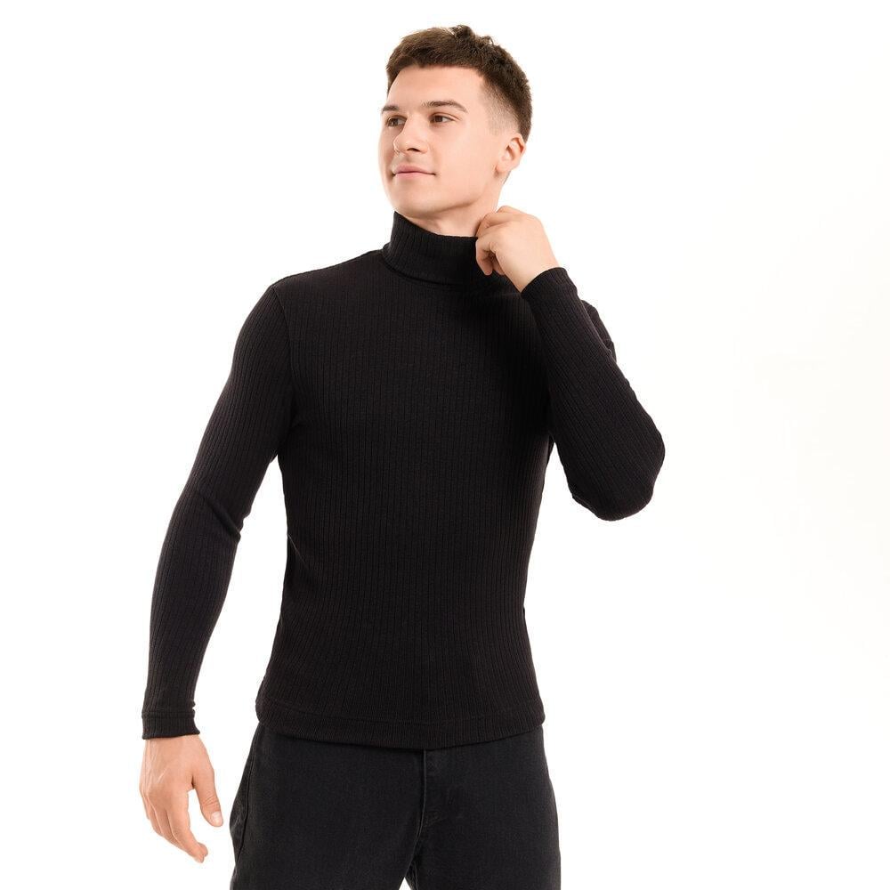 Гольф мужской Pobedov Prestige в рубчик приталенный L Черный (26485/2) - фото 2 Гольф мужской Pobedov Prestige в рубчик приталенный L Черный (26485/2) - фото 2