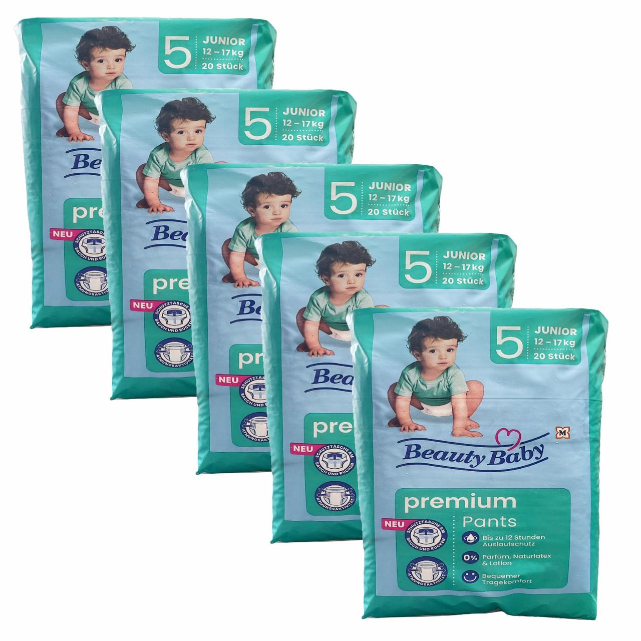 Підгузки-трусики дитячі Beauty Baby premium 5 junor 12-17 кг 100 шт. (2379362218)